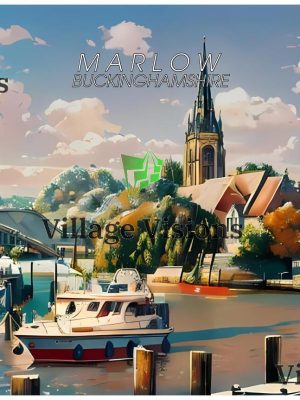 marlow_border_writing_watermark Marlow Buckinghamshire poster art print
