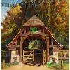waltham st lawrence_border_writing_watermark Walthem St Lawrence Berkshire poster art print